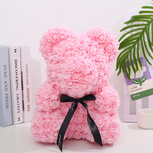 Baby Pink Rose Bear