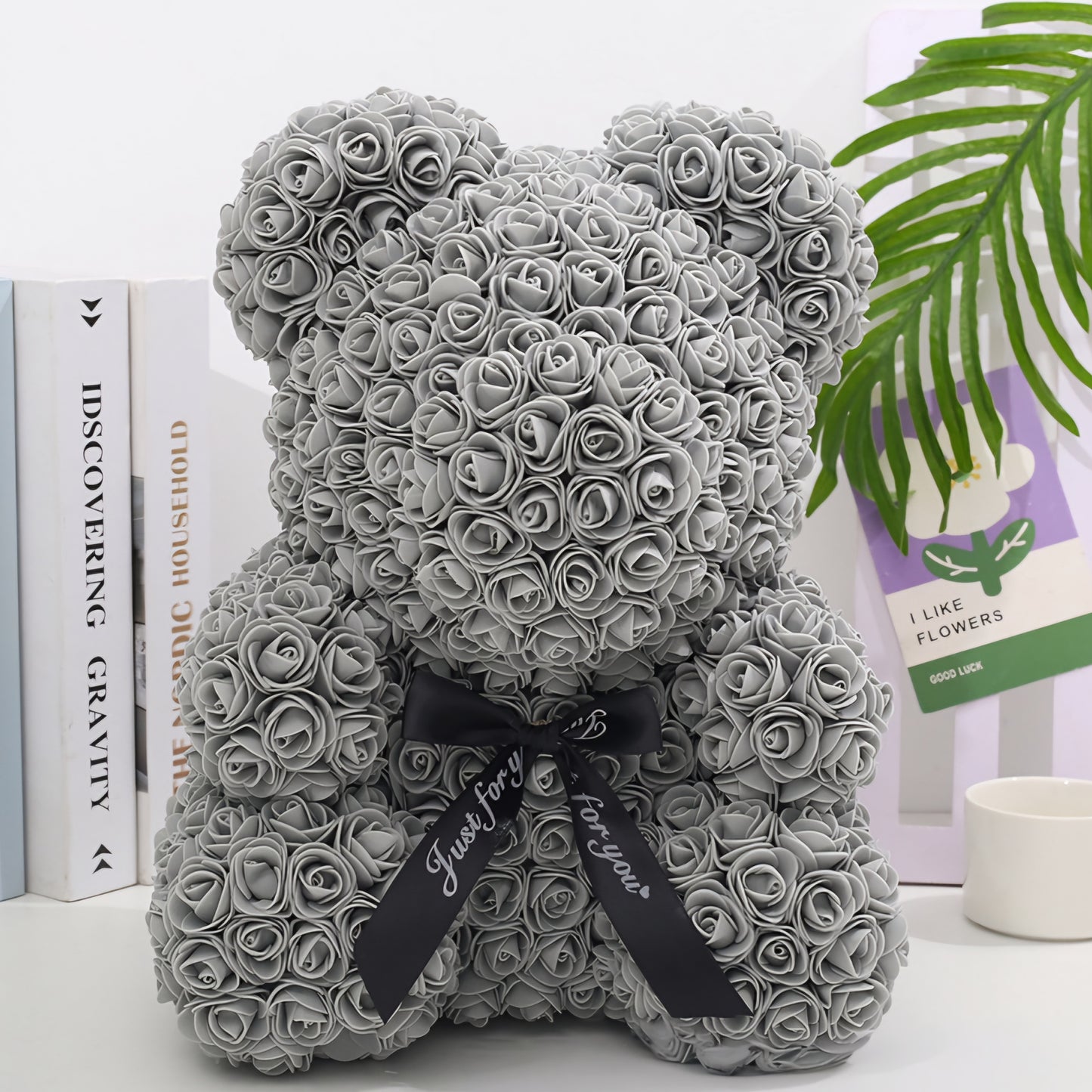 Charcoal Rose Bear