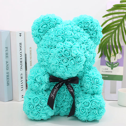 Tiffany Blue Rose Bear